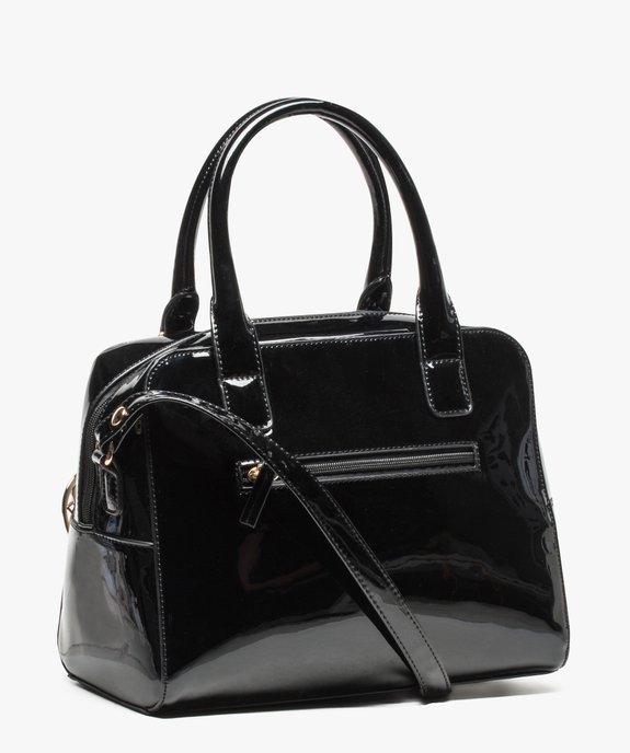 Sac à main femme vernis avec détails dorés vue2 - GEMO (ACCESS) - GEMO
