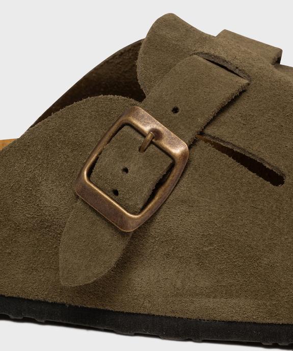 Sabot dessus cuir avec bride ajustable homme - Tanéo vue6 - TANEO GEMO FOR GOOD - GEMO