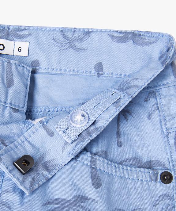 Bermuda en coton twill imprimé à revers garçon vue2 - GEMO 4G GARCON - GEMO