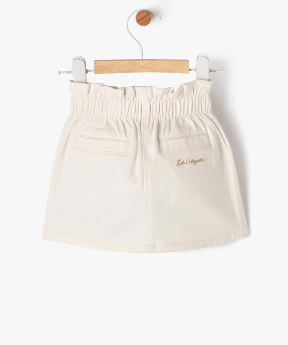 Jupe en toile coupe trapèze taille élastiquée bébé fille - LuluCastagnette vue4 - LULUCASTAGNETTE - GEMO