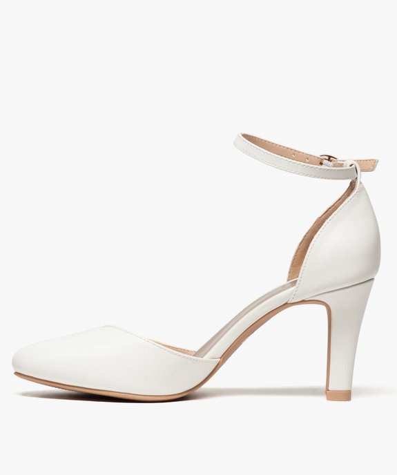 Escarpins femme à talon avec bride autour de la cheville vue3 - GEMO(URBAIN) - GEMO