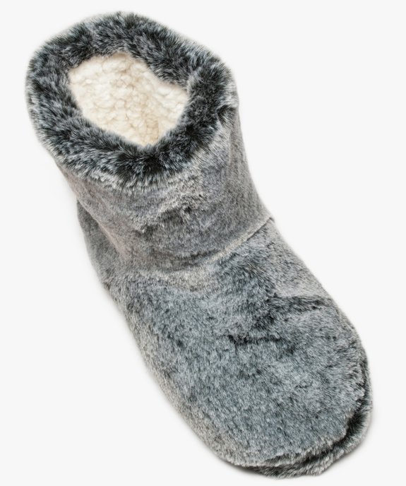 Chaussons femme forme boots en peluche vue5 - GEMO(HOMWR FEM) - GEMO