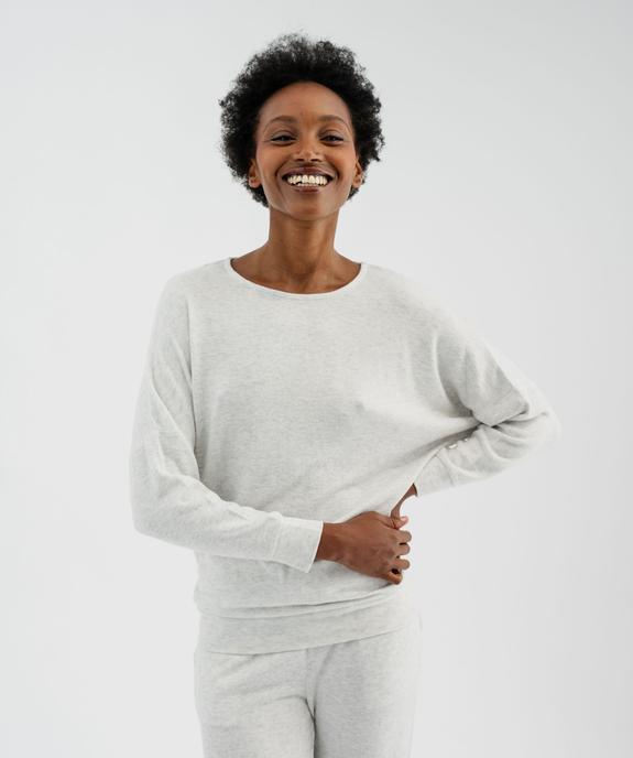 Haut de pyjama à manches chauve-souris femme vue11 - GEMO 4G FEMME - GEMO