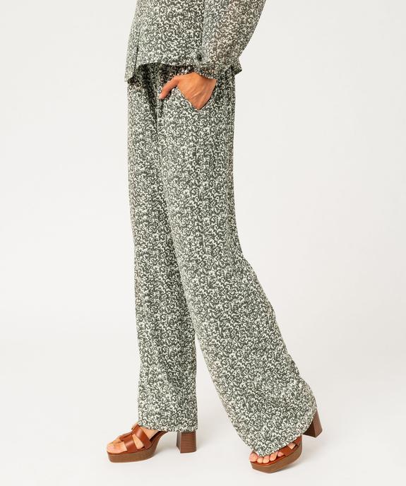 Pantalon large en maille fluide fleurie femme vue1 - GEMO(FEMME PAP) - GEMO