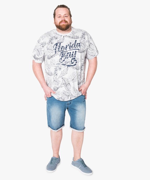 Bermuda en denim à ourlets vue5 - GEMO (G TAILLE) - GEMO