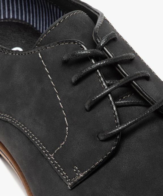 Derbies homme unis en matière mate vue6 - GEMO(URBAIN) - GEMO