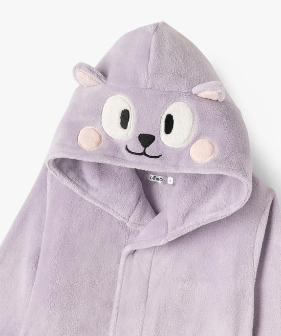 Robe de chambre en velours avec capuche chat fille vue2 - GEMO (ENFANT) - GEMO