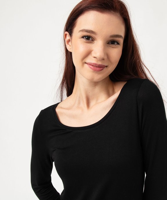 Chemise de nuit à manches longues femme vue5 - GEMO 4G FEMME - GEMO