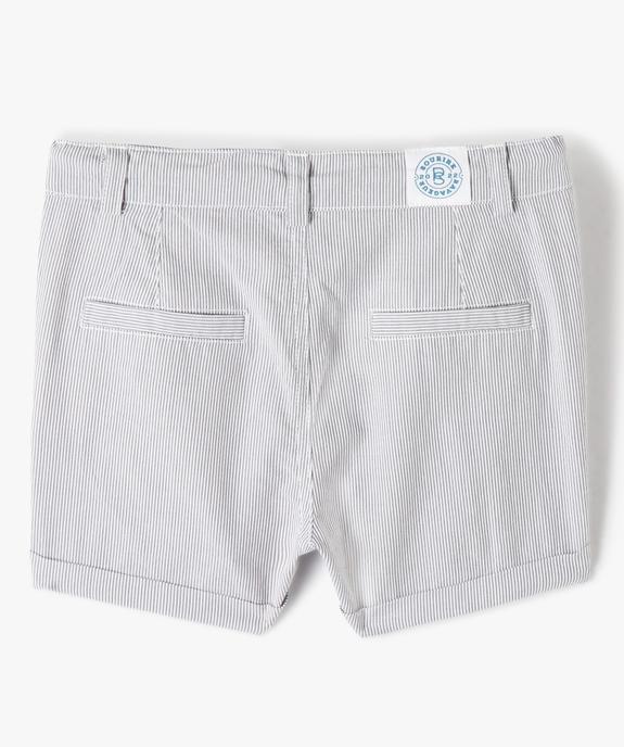 Short bébé garçon rayé à revers vue4 - GEMO(BEBE DEBT) - GEMO