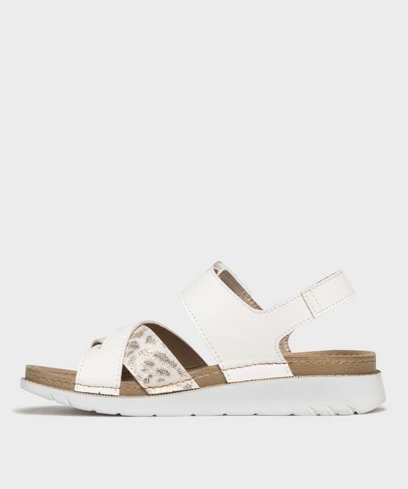 Sandales à brides avec touches pailletées femme - Emilia Rosa vue3 - EMILIA ROSA - GEMO