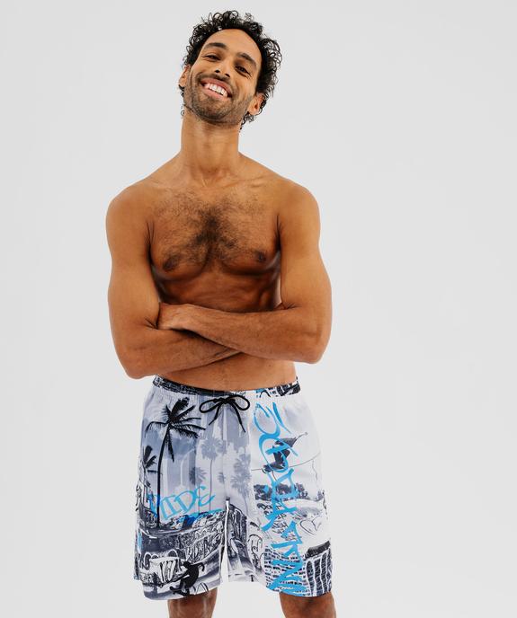 Short de bain imprimé homme vue1 - GEMO (PLAGE) - GEMO