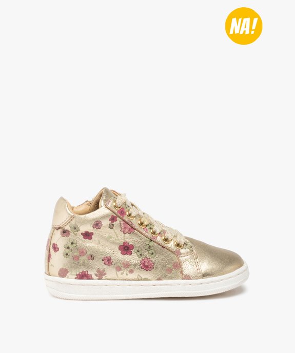 Baskets bébé fille dessus cuir fermeture zip – NA! vue1 - NA! - GEMO