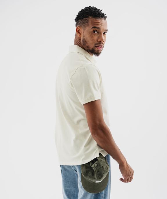 Polo à manches courtes en jersey de coton homme vue3 - GEMO (HOMME) - GEMO