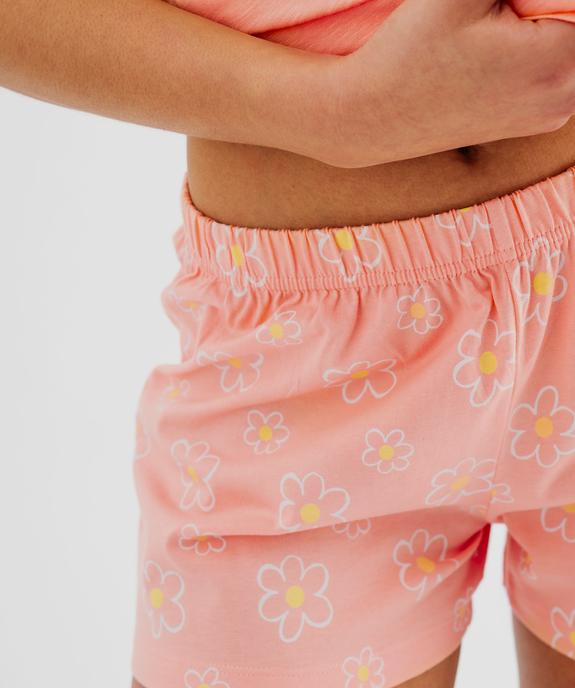 Pyjashort en coton imprimé femme vue4 - GEMO 4G FEMME - GEMO