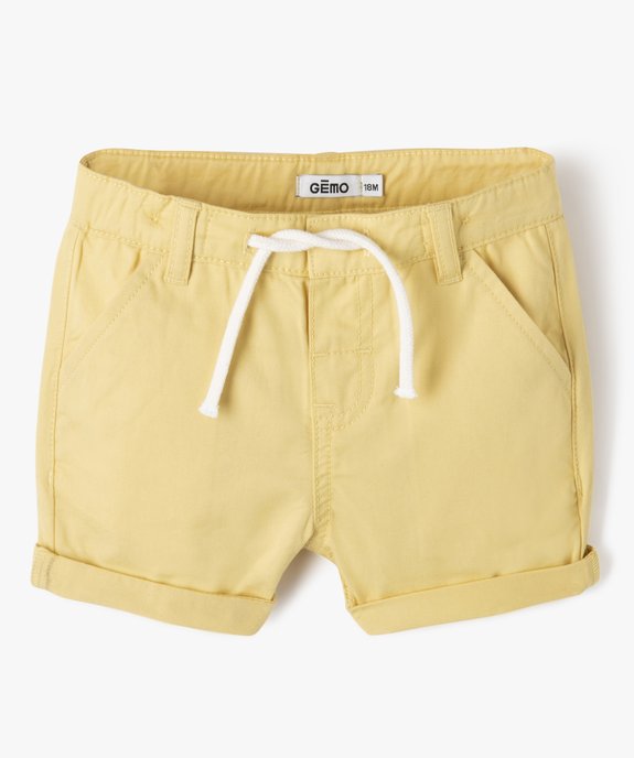 Bermuda bébé garçon en toile de coton vue1 - GEMO(BEBE DEBT) - GEMO