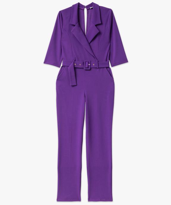 Combinaison pantalon avec col tailleur femme  vue4 - GEMO(FEMME PAP) - GEMO