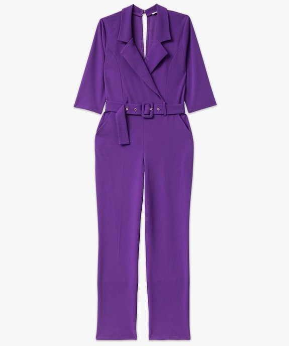 Combinaison pantalon avec col tailleur femme  vue4 - GEMO(FEMME PAP) - GEMO