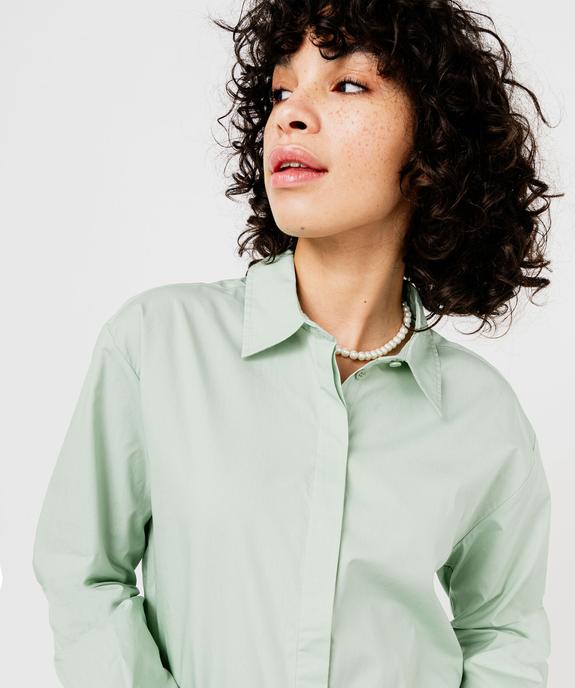 Chemise à manches longues coupe large et courte femme vue1 - GEMO(FEMME PAP) - GEMO