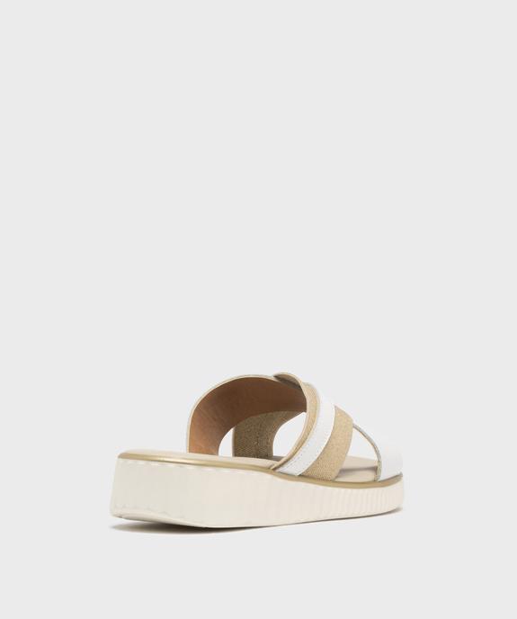 Mules confort à talon compensé et brides croisées femme vue4 - G'FLEX - GEMO
