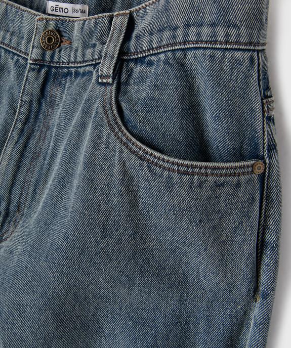 Jean loose en denim 100% coton délavé garçon vue2 - GEMO (JUNIOR) - GEMO