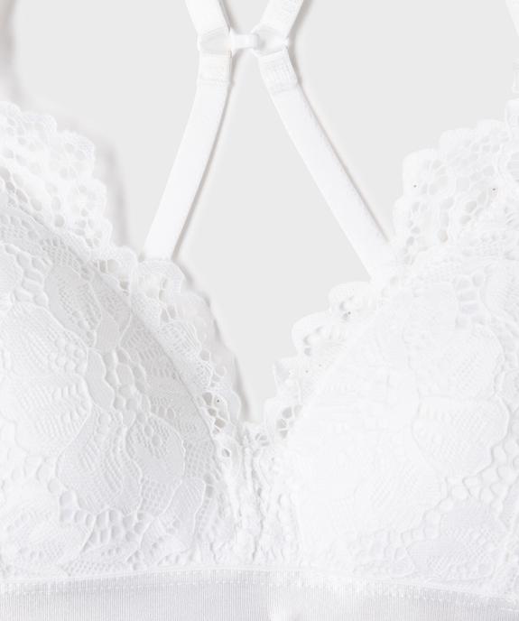 Soutien-gorge triangle en dentelle à bretelles multi-positions fille vue2 - GEMO (JUNIOR) - GEMO