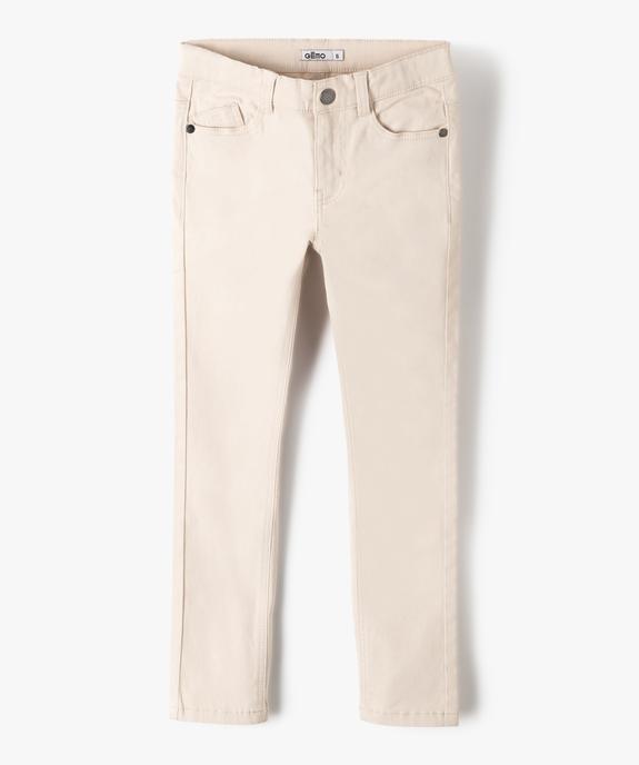 Pantalon garçon coupe skinny en toile extensible vue2 - GEMO 4G GARCON - GEMO