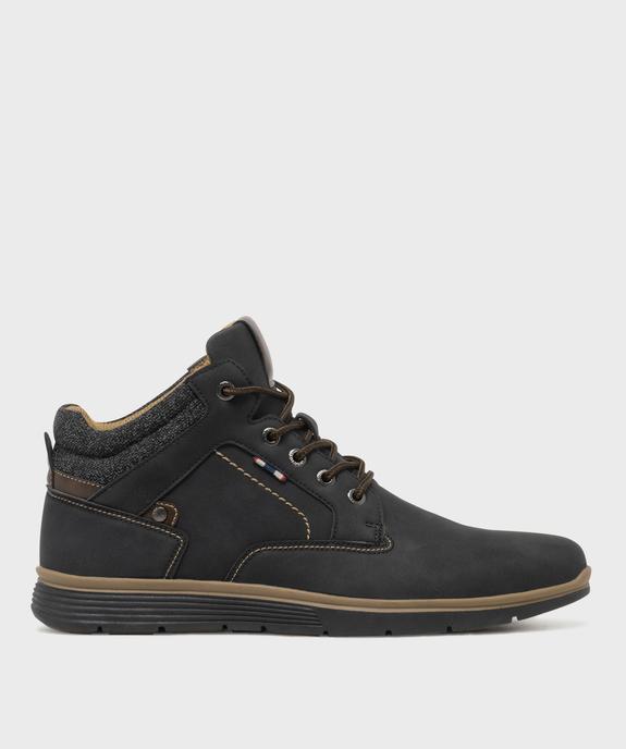 Boots midcut casual à col textile et semelle sport homme vue2 - URBAN STEPS - GEMO