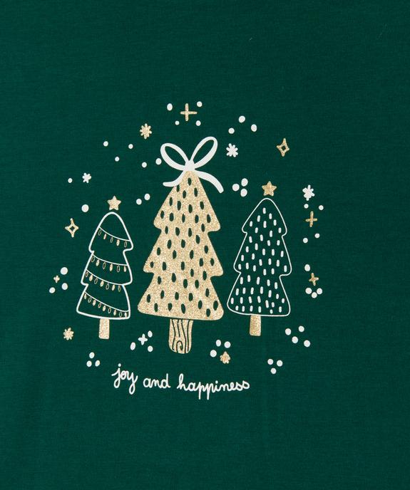 Tee-shirt manches courtes spécial Noël fille vue2 - GEMO 4G FILLE - GEMO