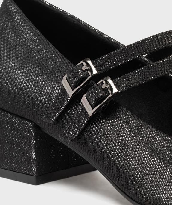 Escarpins pailletés à double bride et bout carré femme vue7 - FOLLOW ME - GEMO