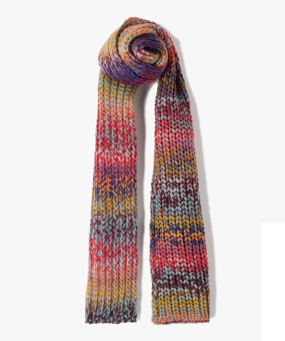 Echarpe femme en maille épaisse multicolore vue1 - GEMO (ACCESS) - GEMO