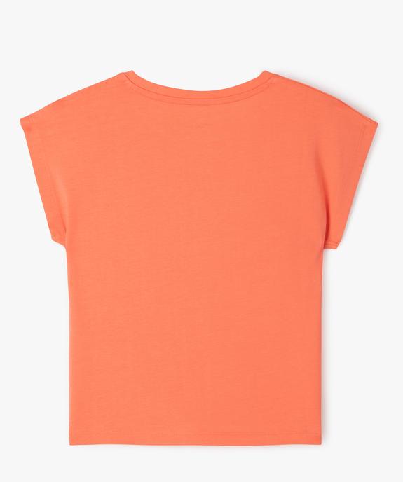 Tee-shirt manches courtes loose à motif fille vue3 - GEMO (ENFANT) - GEMO