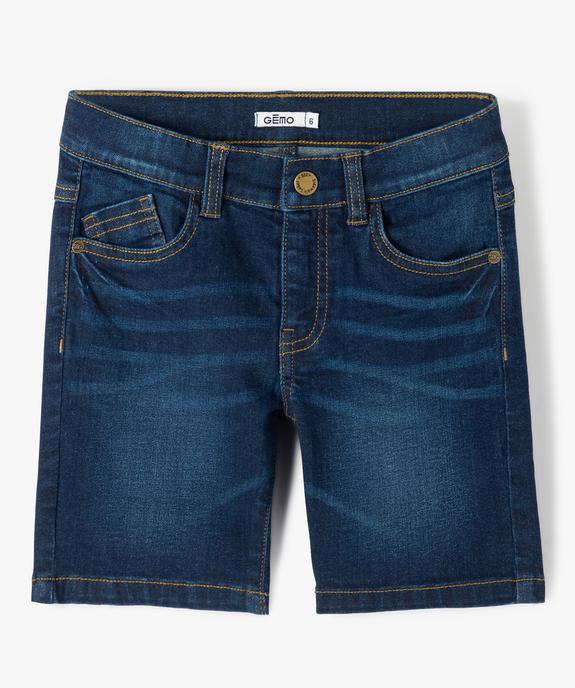 Bermuda en jean stretch coupe Regular garçon vue1 - GEMO (ENFANT) - GEMO