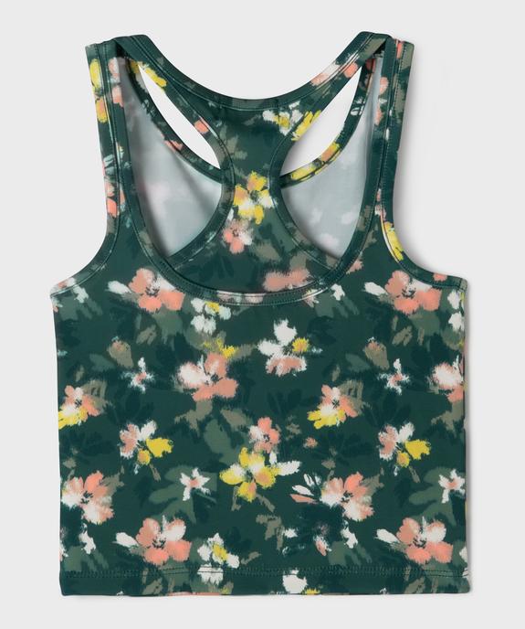 Débardeur de sport court à dos fantaisie fille vue3 - GEMO 4G FILLE - GEMO