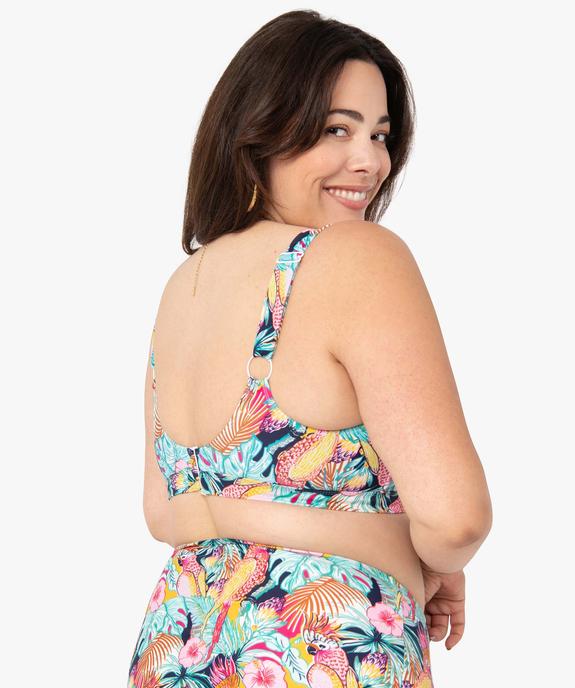 Haut de maillot de bain femme effet drapé  vue2 - GEMO (PLAGE) - GEMO