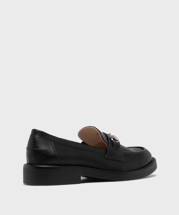 Mocassins avec bijou métallique et large talon femme - Follow Me vue3 - FOLLOW ME - GEMO