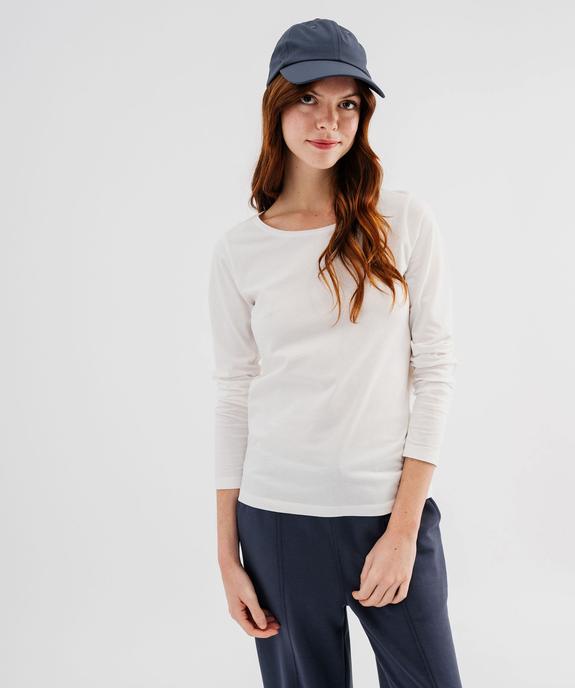 Tee-shirt manches longues à col rond femme vue2 - GEMO 4G FEMME - GEMO