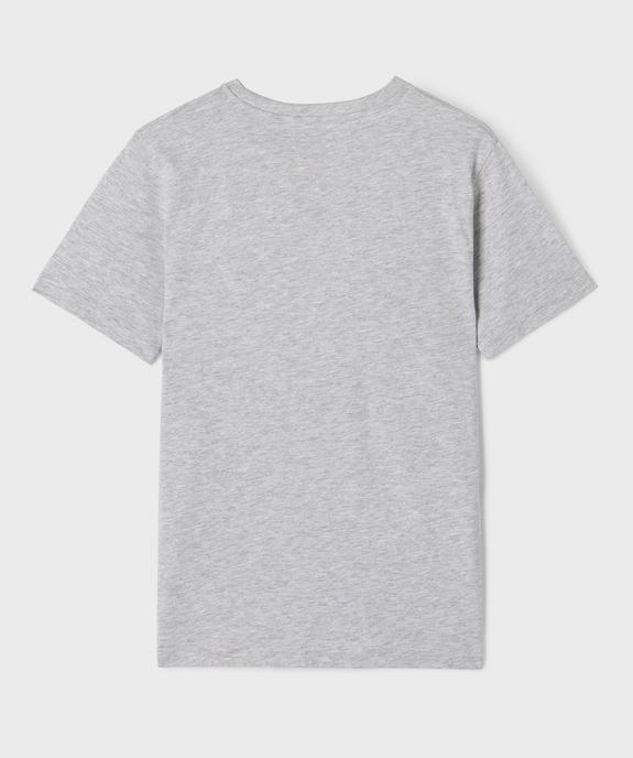 Tee-shirt à manches courtes uni garçon maille chinée vue8 - GEMO (JUNIOR) - GEMO