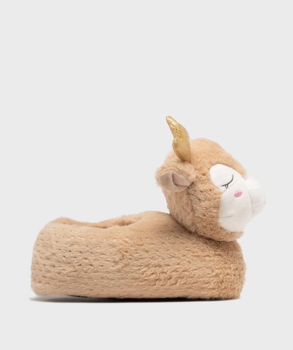 Chaussons 3D en forme de renne avec paillettes fille vue1 - GEMO (ENFANT) - GEMO