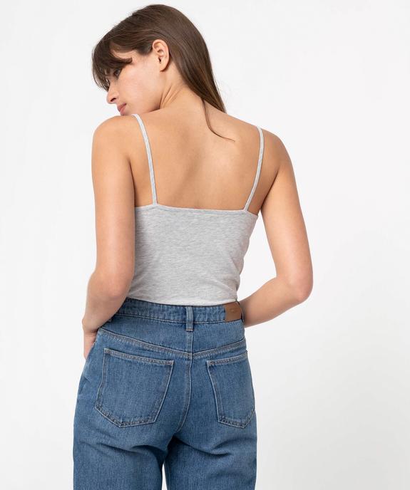 Débardeur uni à fines bretelles femme vue3 - GEMO(FEMME PAP) - GEMO