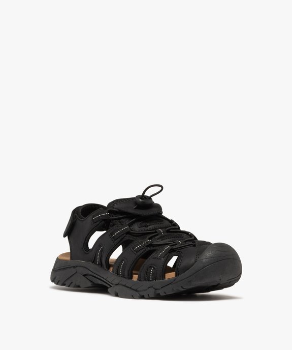 Chaussures confort ouvertes à lacets élastiques homme vue2 - G'FLEX - GEMO