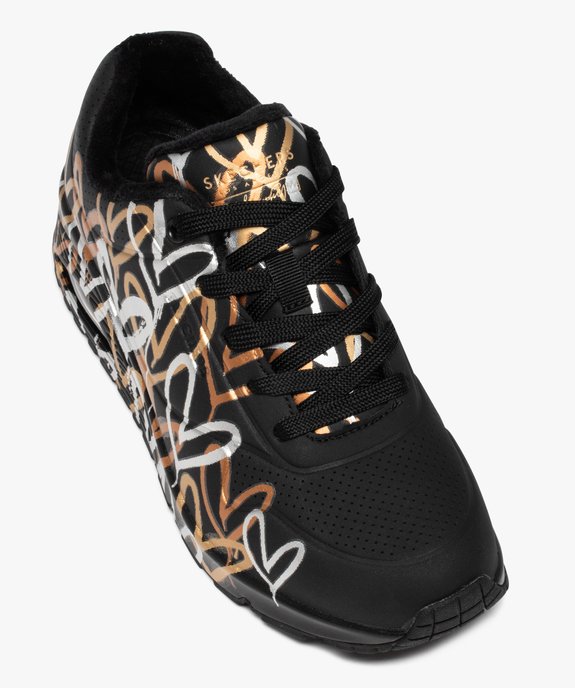 Baskets femme imprimées cœurs métallisés - Skechers X James Goldcrown vue5 - SKECHERS - GEMO
