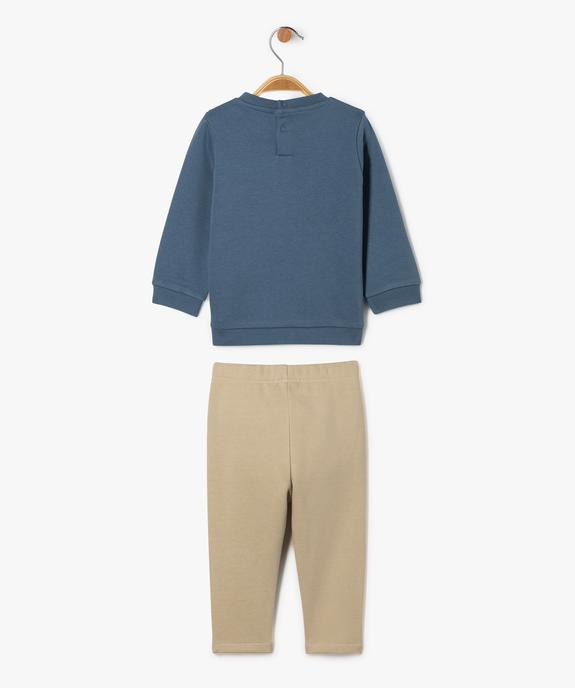 Ensemble 2 pièces sweat et pantalon en molleton bébé garçon - GEMO 4G BEBE Ensemble 2 pièces sweat et pantalon en molleton bébé garçon vue4 - GEMO 4G BEBE - GEMO