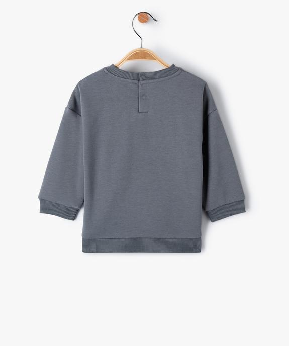 Sweat bébé garçon en molleton motif hiver vue3 - GEMO(BEBE DEBT) - GEMO