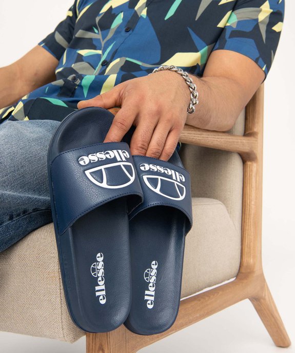 Mules de piscine homme unies et logo en relief  - Ellesse  vue1 - ELLESSE - GEMO