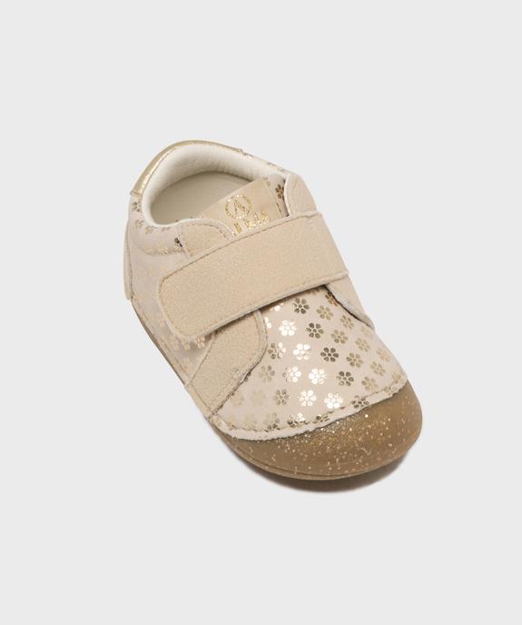 Chaussures de parc à motifs fleuris scintillants bébé fille - Alma vue6 - ALMA - GEMO