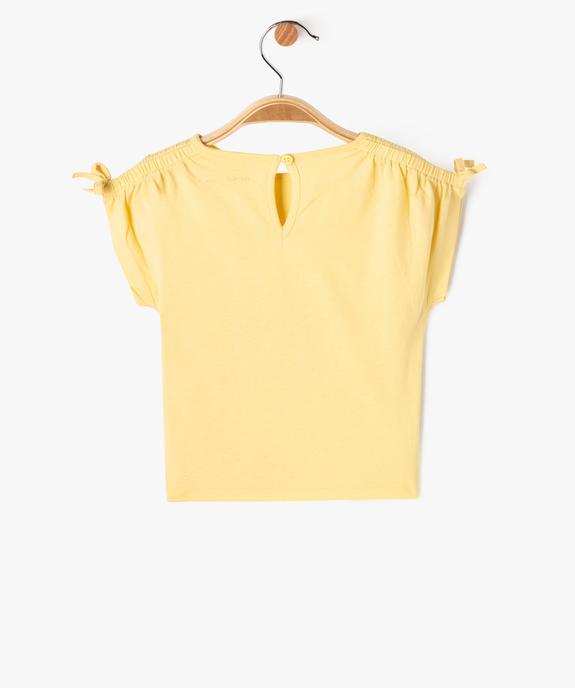 Tee-shirt à manches courtes avec motif en sequins bébé fille vue4 - GEMO 4G BEBE - GEMO
