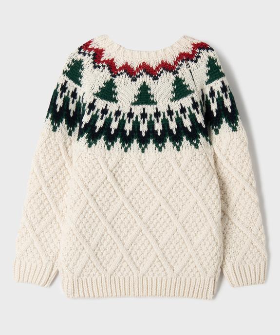 Pull jacquard en grosse maille fantaisie garçon vue3 - GEMO (ENFANT) - GEMO