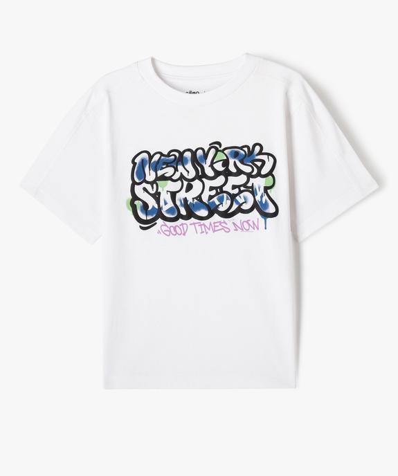 T-shirt manches courtes motif urbain garçon vue1 - GEMO 4G GARCON - GEMO