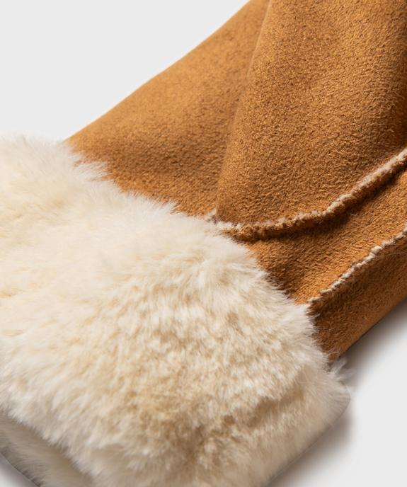 Moufles en suédine avec doublure fourrure imitation fille vue2 - GEMO (ENFANT) - GEMO