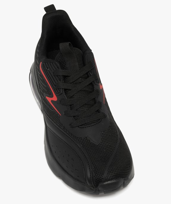 Baskets homme running avec dessus en mesh et semelle à bulle d'air vue6 - 5 MILES - GEMO